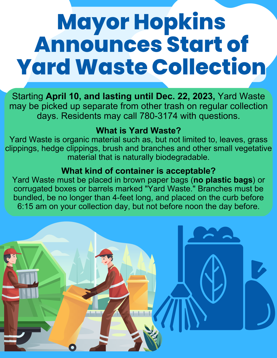 Mayor Hopkins Announces 2023 Yard Waste Pick Up